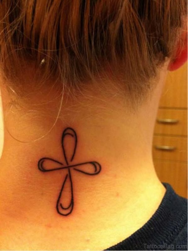 Outline Cross Tattoo