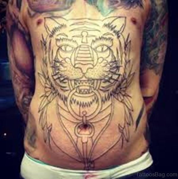 Outline Tiger Tattoo