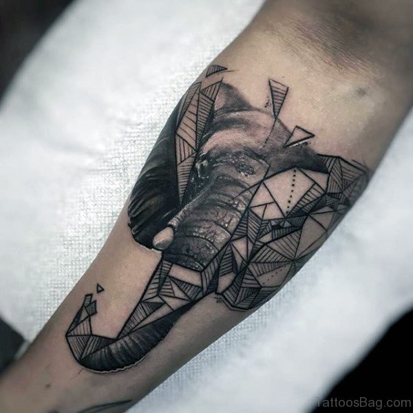 Outstanding Elephant Forearm Tattoo