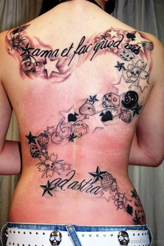 Outstanding Vine Tattoo On Back