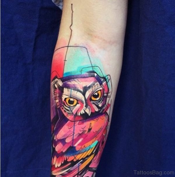 Owl Tattoo Design On Arm 