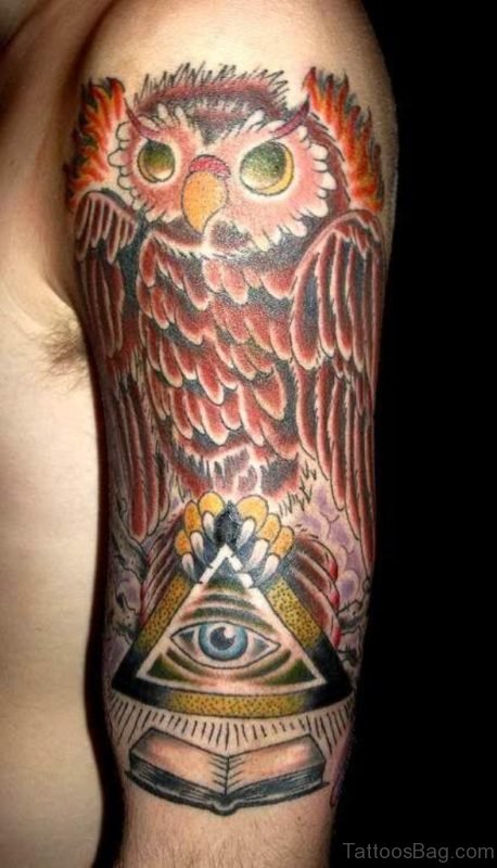 Owl Tattoo DesOwl Tattoo Design On Shoulder ign On Half Sleeve 5 TB1133ST1134