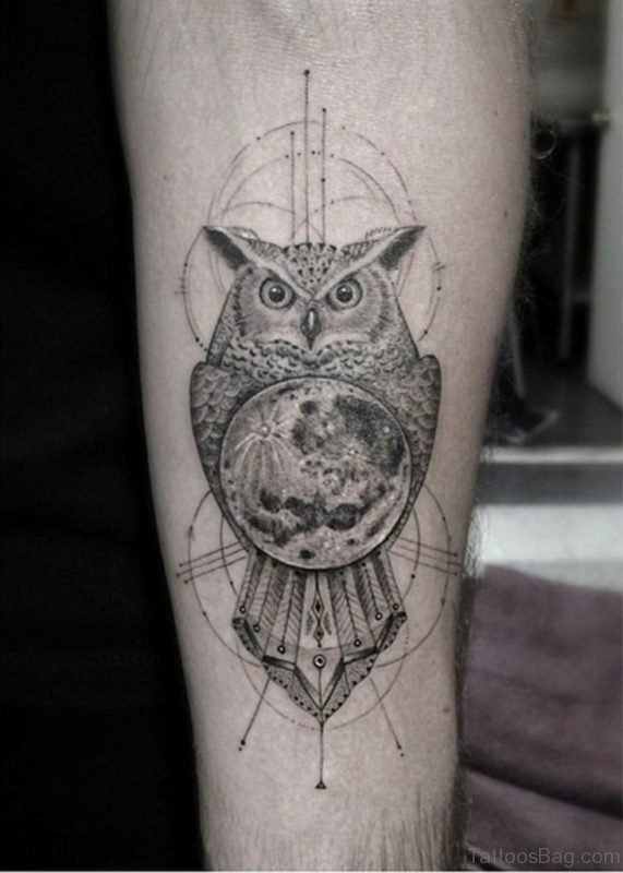 Owl Tattoo On Arm 