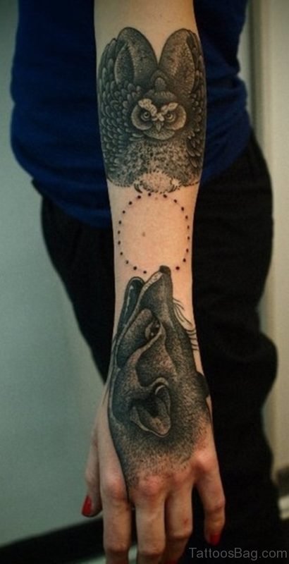 Owl Tattoo On Arm 