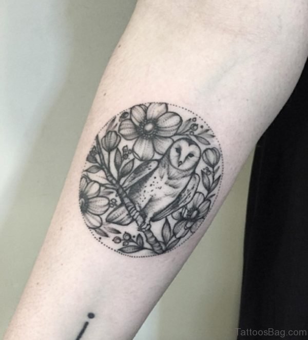 Owl Tattoo design On Arm 