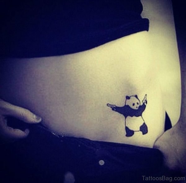 Panda Tattoo On waist 