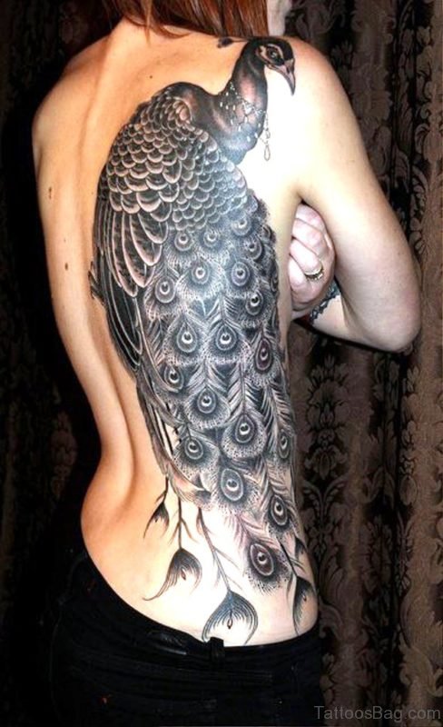 Peacock Tattoo On Rib