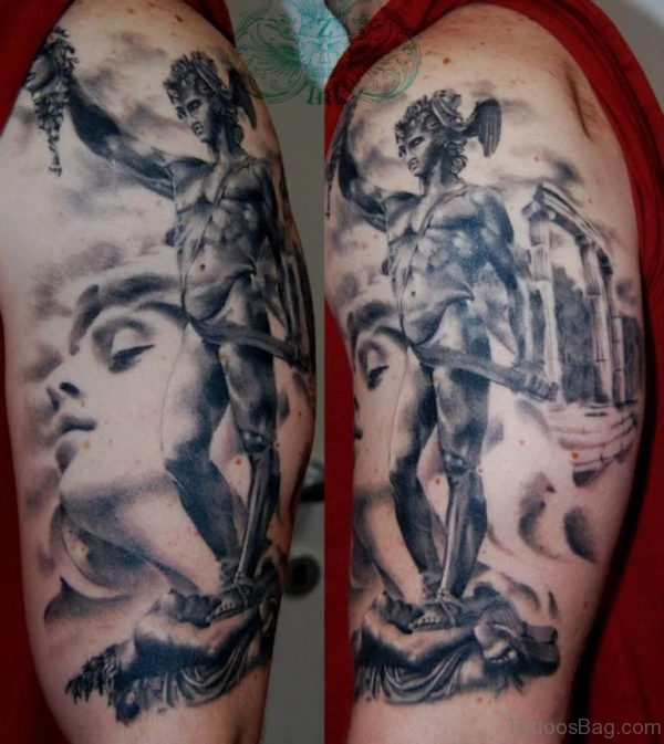 Perseus Vs Medusa Half Sleeve Tattoo 