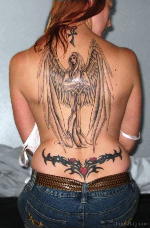 Phenomenal Archangel Tattoo On Back