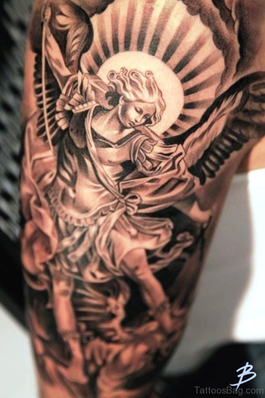 Phenomenal Archangel Tattoo On Shoulder
