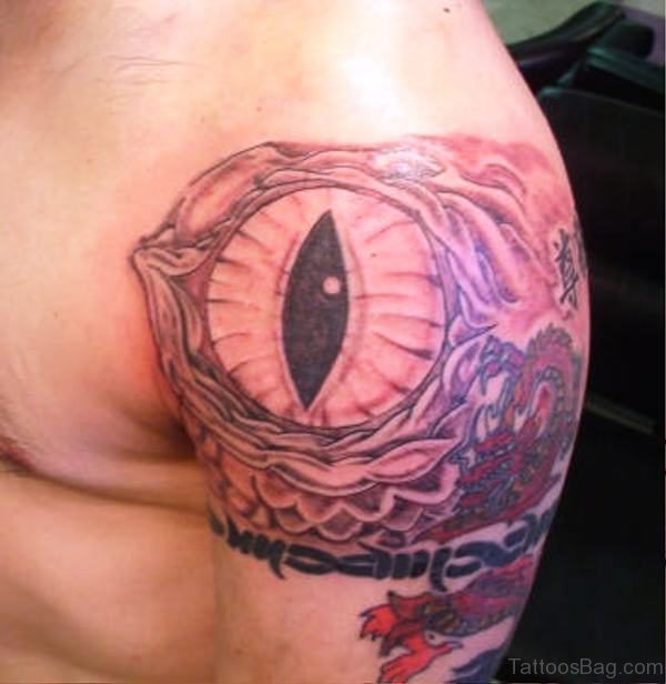 Phenomenal Eye Tattoo On Shoulder