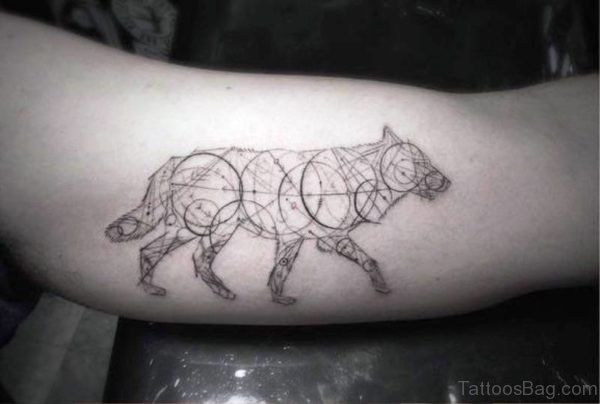 Phenomenal Tribal Alpha Wolf Tattoo Design