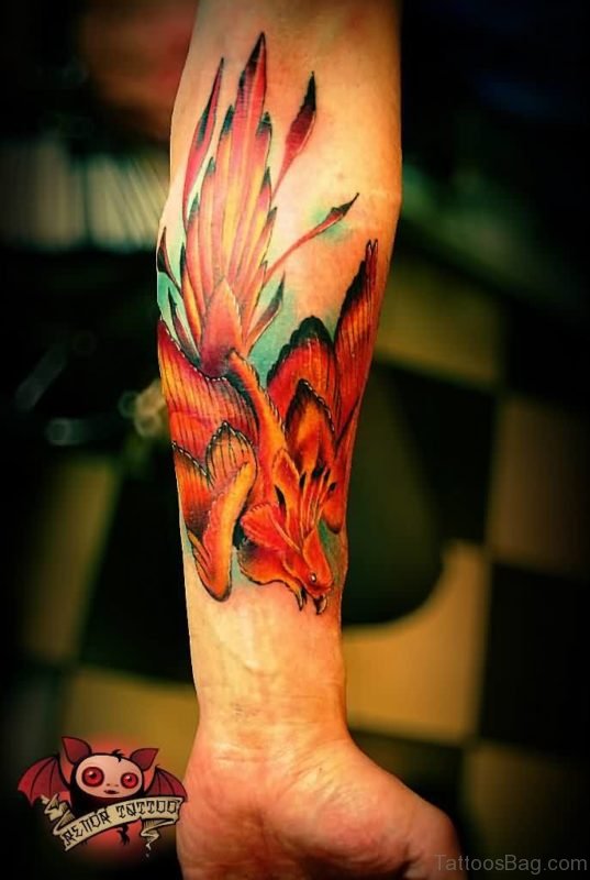 Phoenix Tattoo On Wrist 