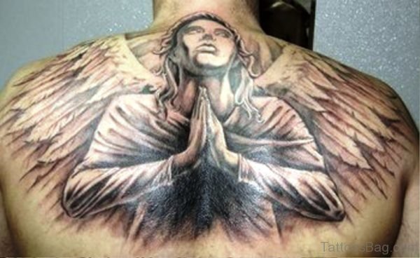 Pic Of Angel Tattoo On Back