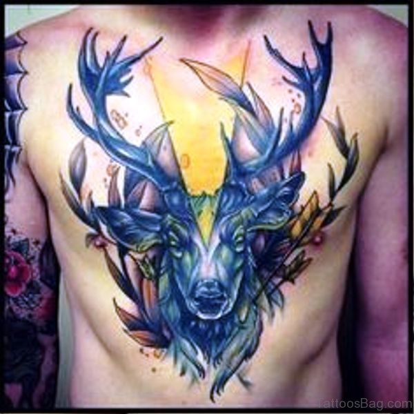 Pic Of Buck Tattoo On Chest