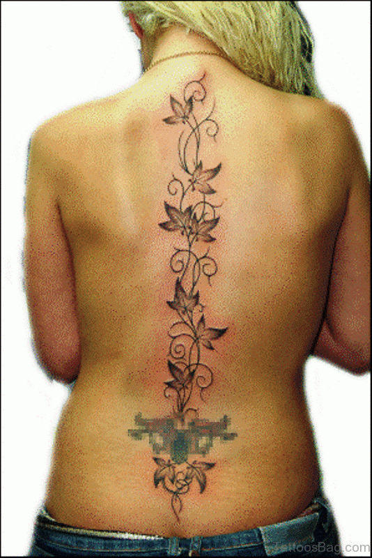 Pic Of Vine Tattoo On Back