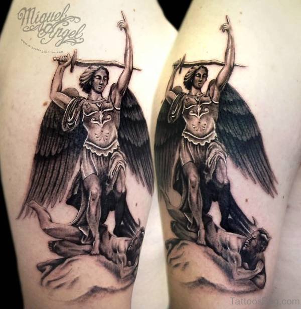 61 Impressive Archangel Tattoo On Shoulder