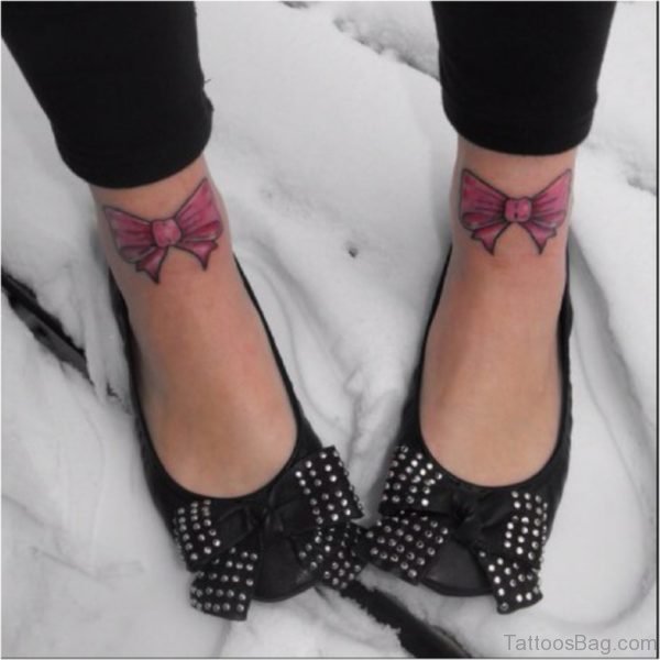 Pink Bow Tattoo 