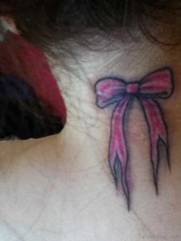 Pink Bow Tattoo