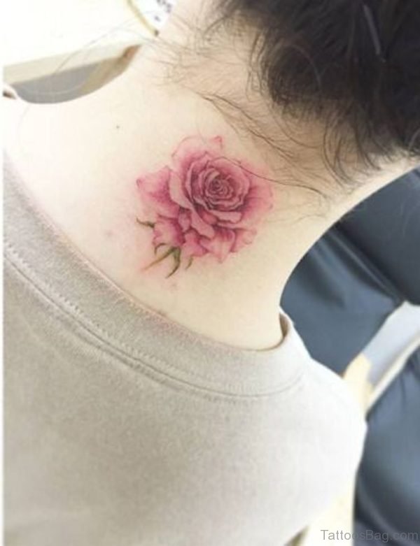 Pink Ink Rose Tattoo