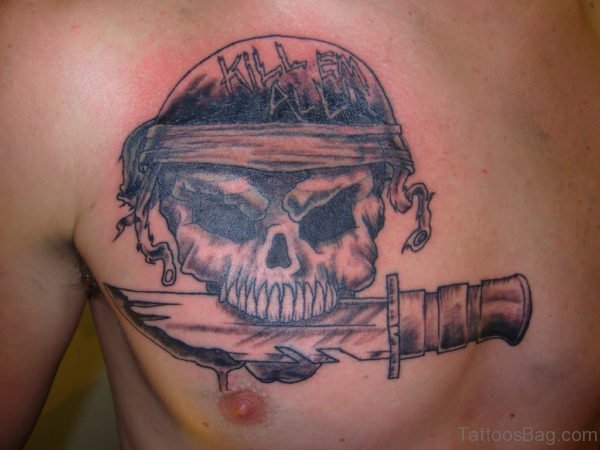 Pirate Tattoo On Chest 
