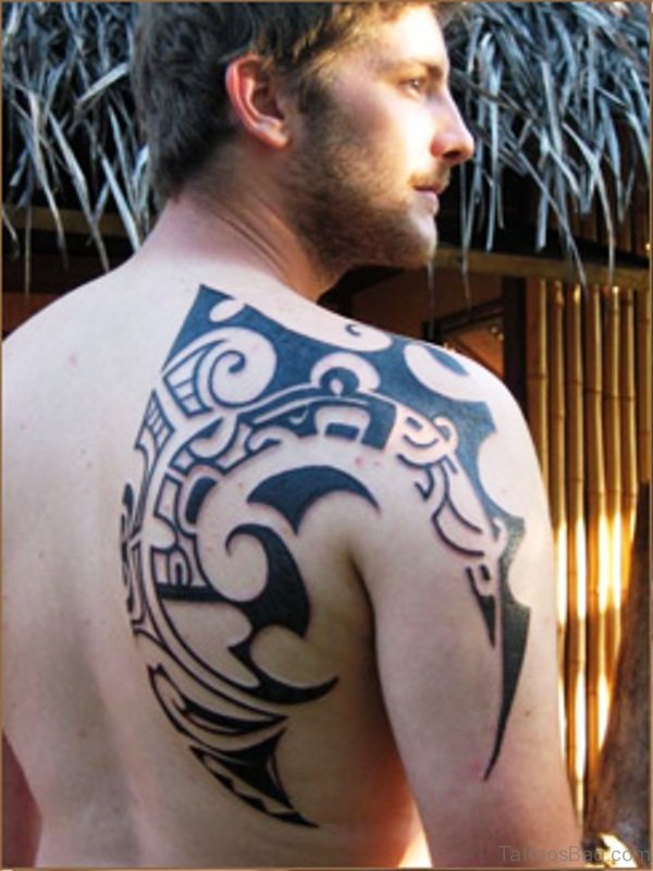 Polynesian Tattoo On Shoulder