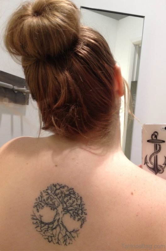 Pretty Celtic Tree Tattoo On Back