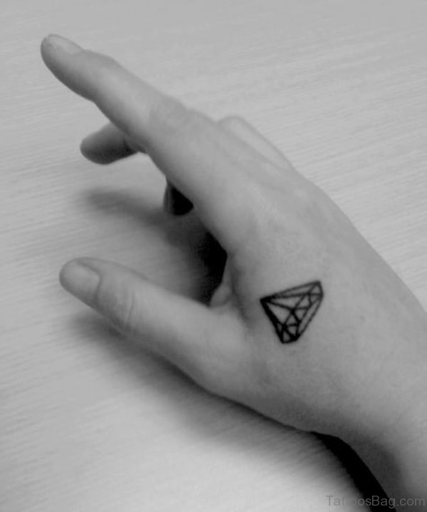 Pretty Diamond Tattoo On hand