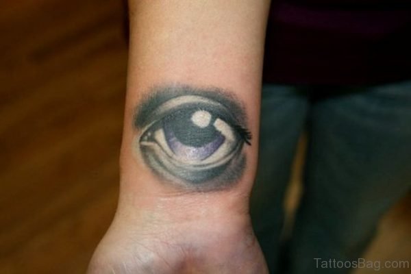 Pretty Eye Tattoo On Wrist