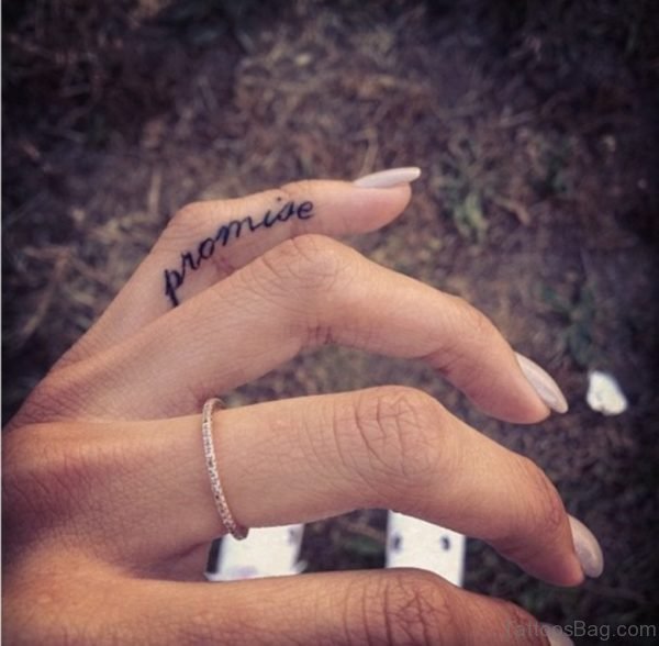 Promise Tattoo On Finger