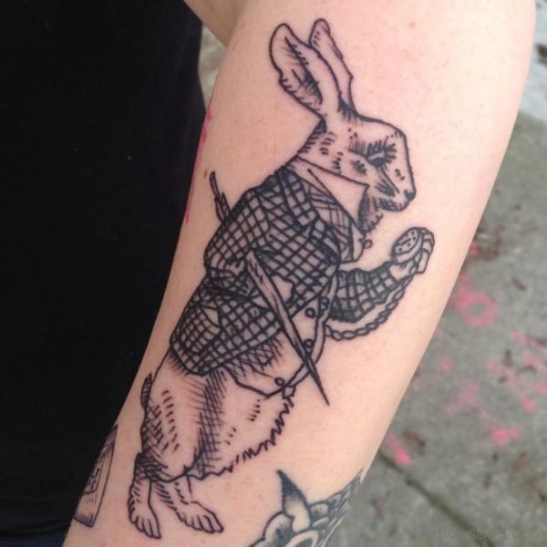 Rabbit Tattoo Design On Arm