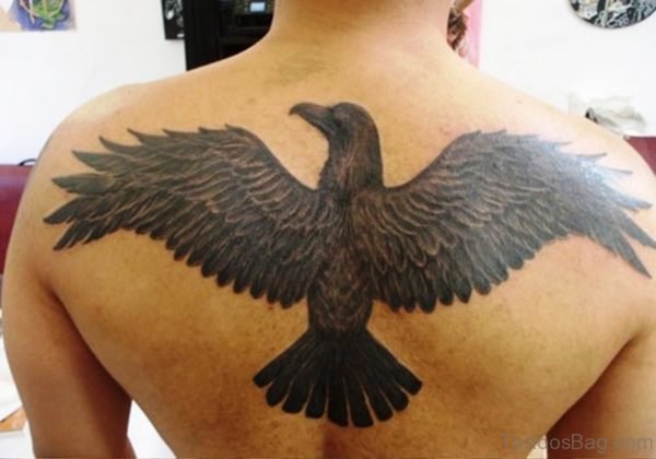 Raven Tattoo On Back