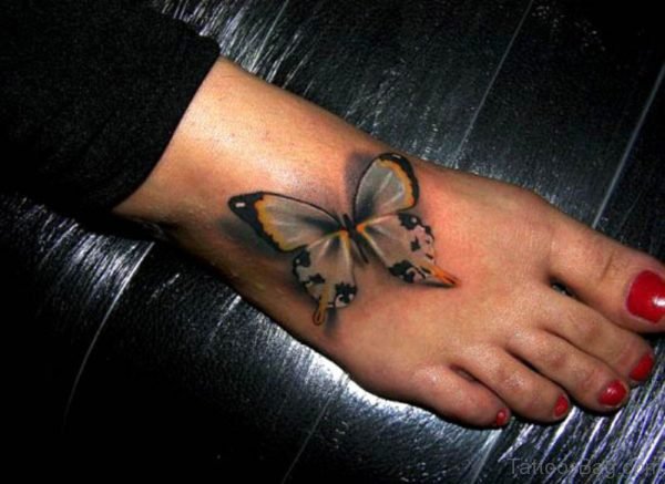 Realistic Butterfly Tattoo