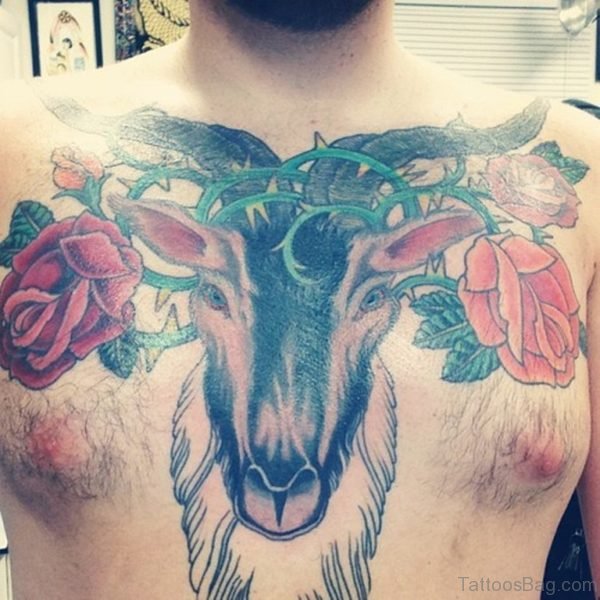 Red Rose Aries Tattoo