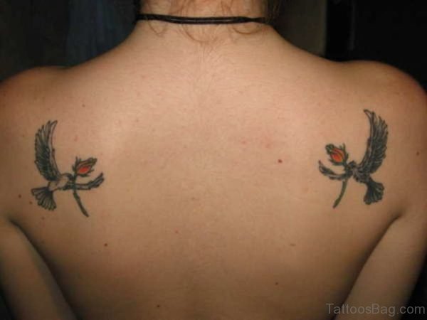 Rose And Dove Tattoo