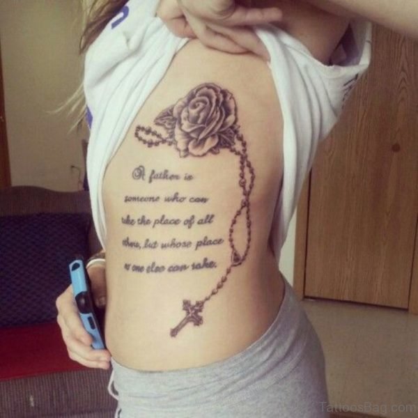 Rose And Rosary Tattoo 
