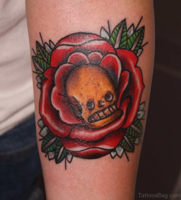 Rose Tattoo Design On Shoulder 