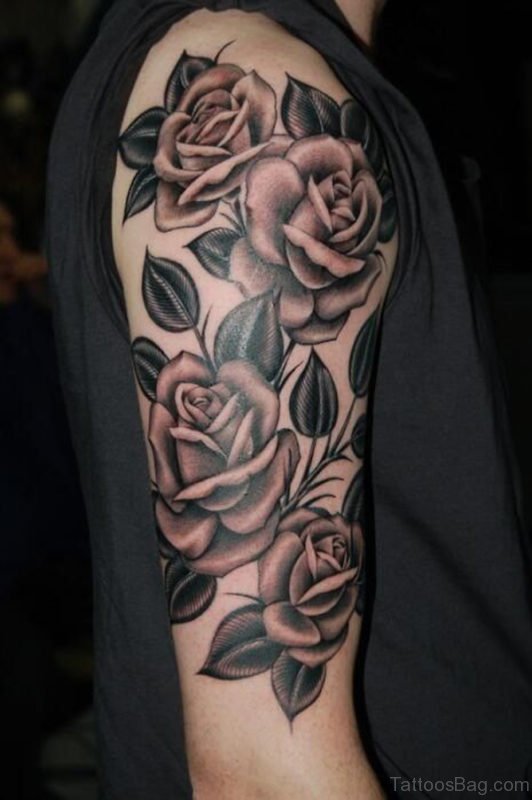 Rose Tattoo In Arms
