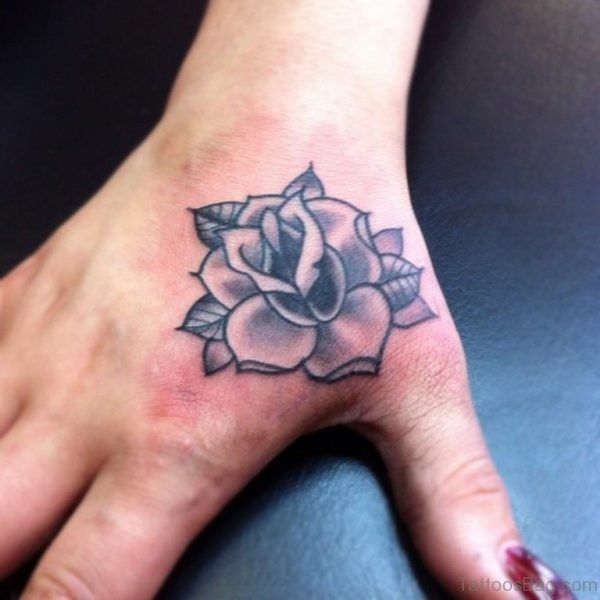 Rose Tattoo On Hand