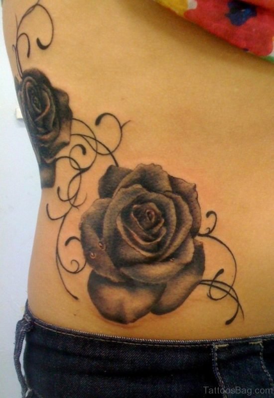 Rose tattoo designs on waist