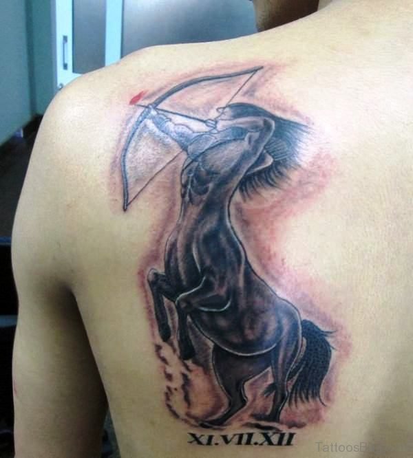 Sagittarius Tattoo On Shoulder