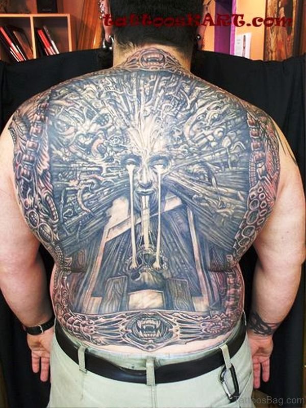 Satan Tattoo On Back