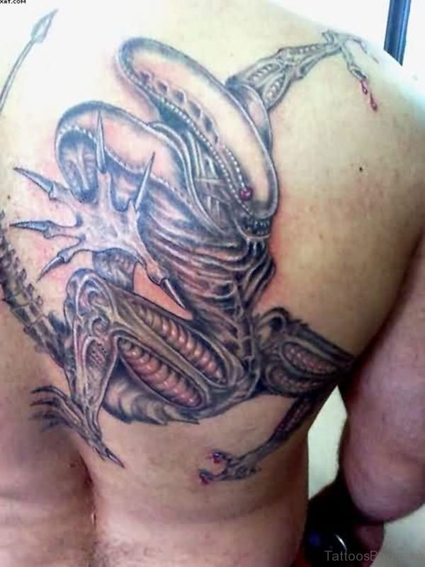 Scary Alien Tattoo