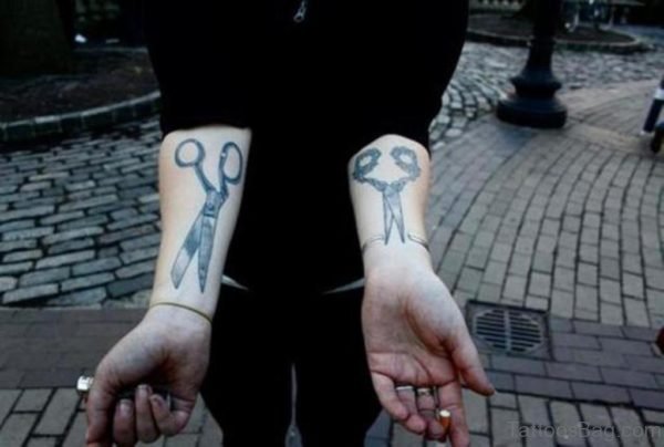 Scissors Tattoo On Wrist 