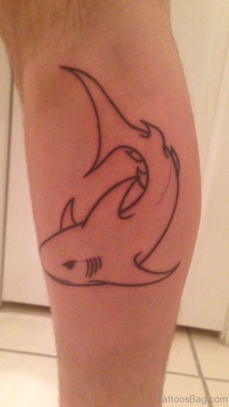 Shark Tattoo On Leg
