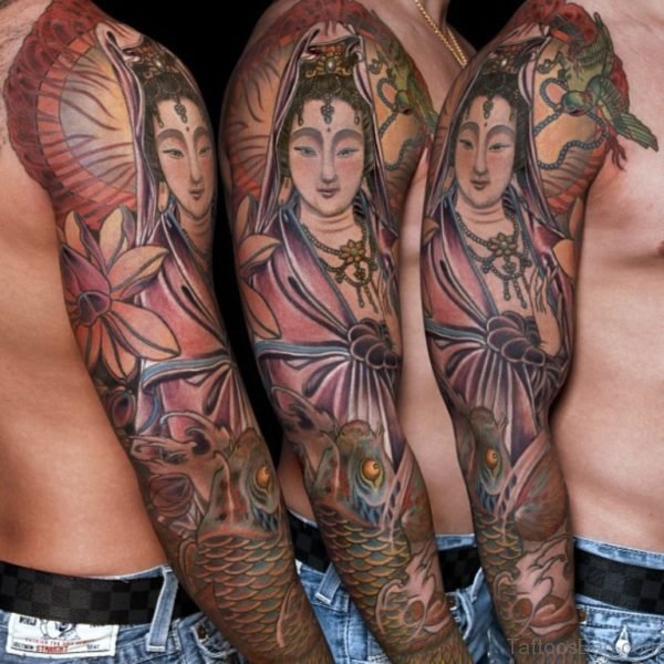 Shiv Tattoo Design On Full Sleeve 