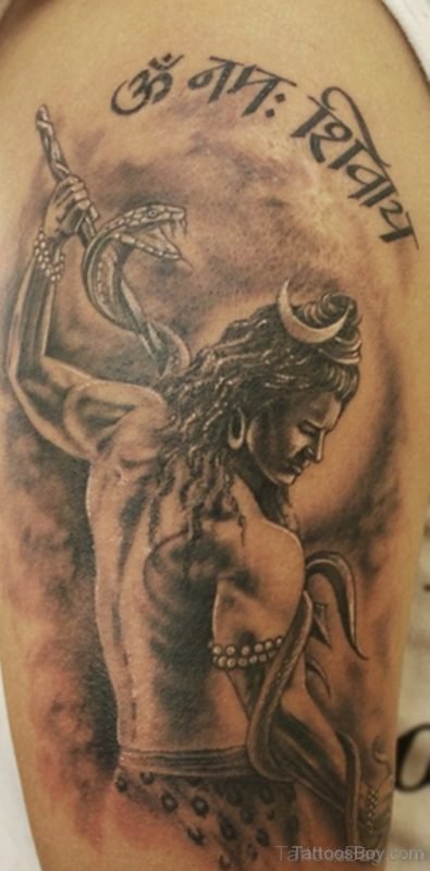 Shiva Tattoo design On Shoulder