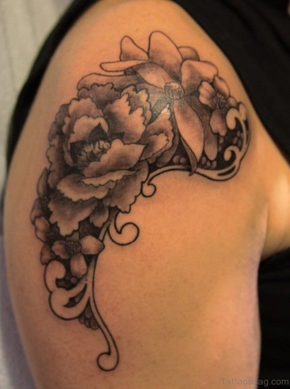 Shoulder Flower Tattoo