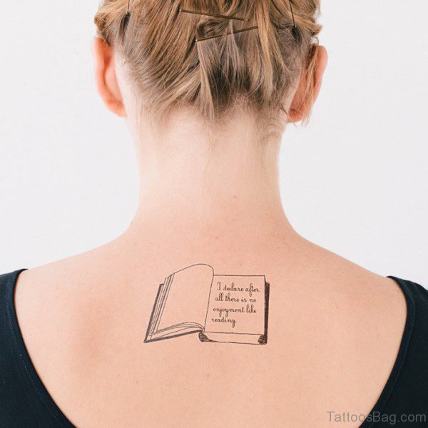 Simple Book Tattoo Design