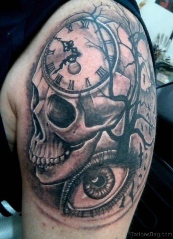 Skull And Eye Tattoo Design